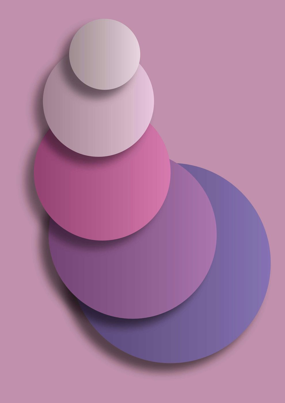 Soft overlapping circles in pink and purple tones