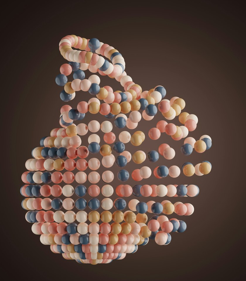 Abstract illustration of clustered cells